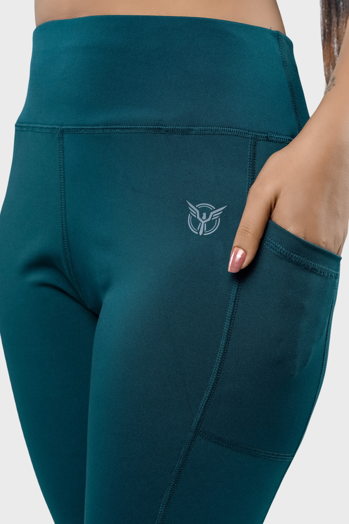 Bottle Green Gym Wear Leggings For Women