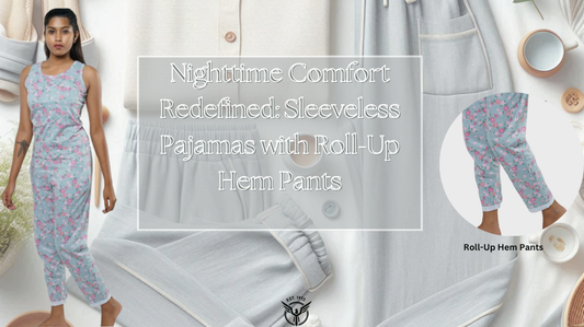 Women's sleeveless cotton pyjamas