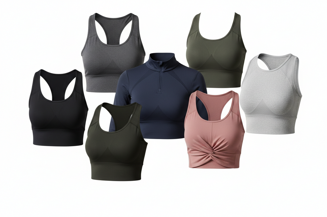 Women gym wear tops designed for flexibility and breathability