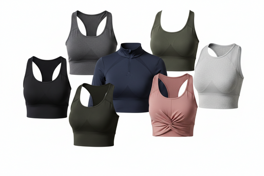 Women gym wear tops designed for flexibility and breathability