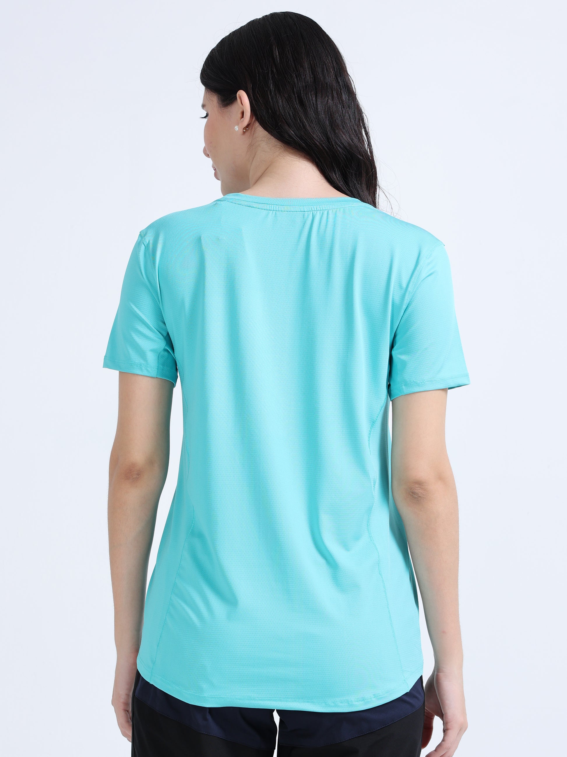 Turquoise Mint Printed Tee for Women 