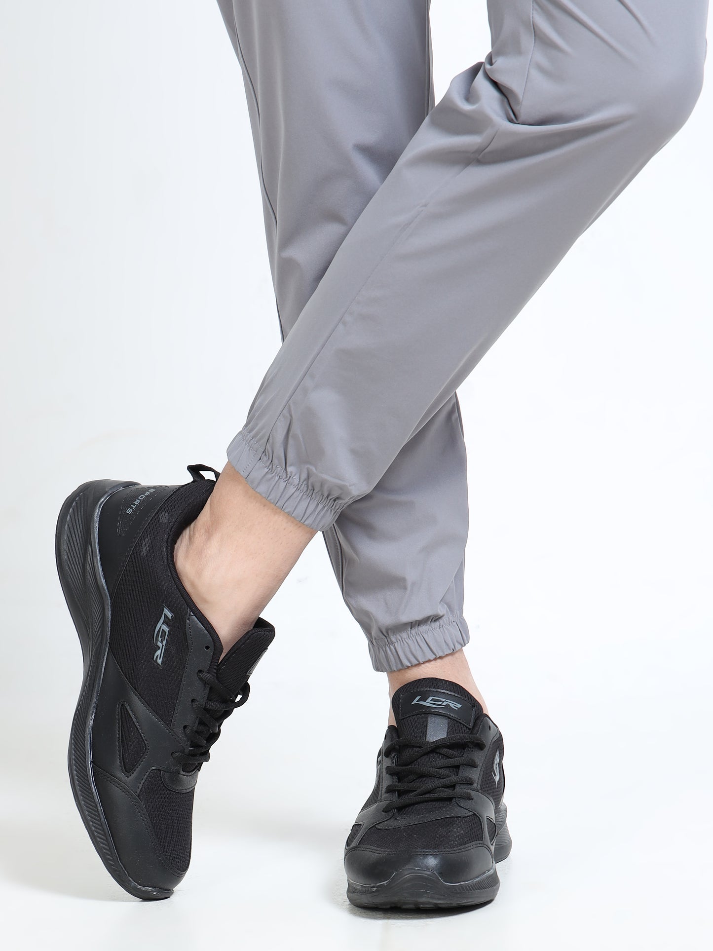 Men's Cool Grey Poly Woven Jogger Pants - Lightweight Comfort Fit