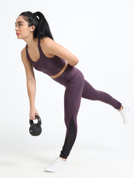 Premium Fabric Plum Sports Bra for Women