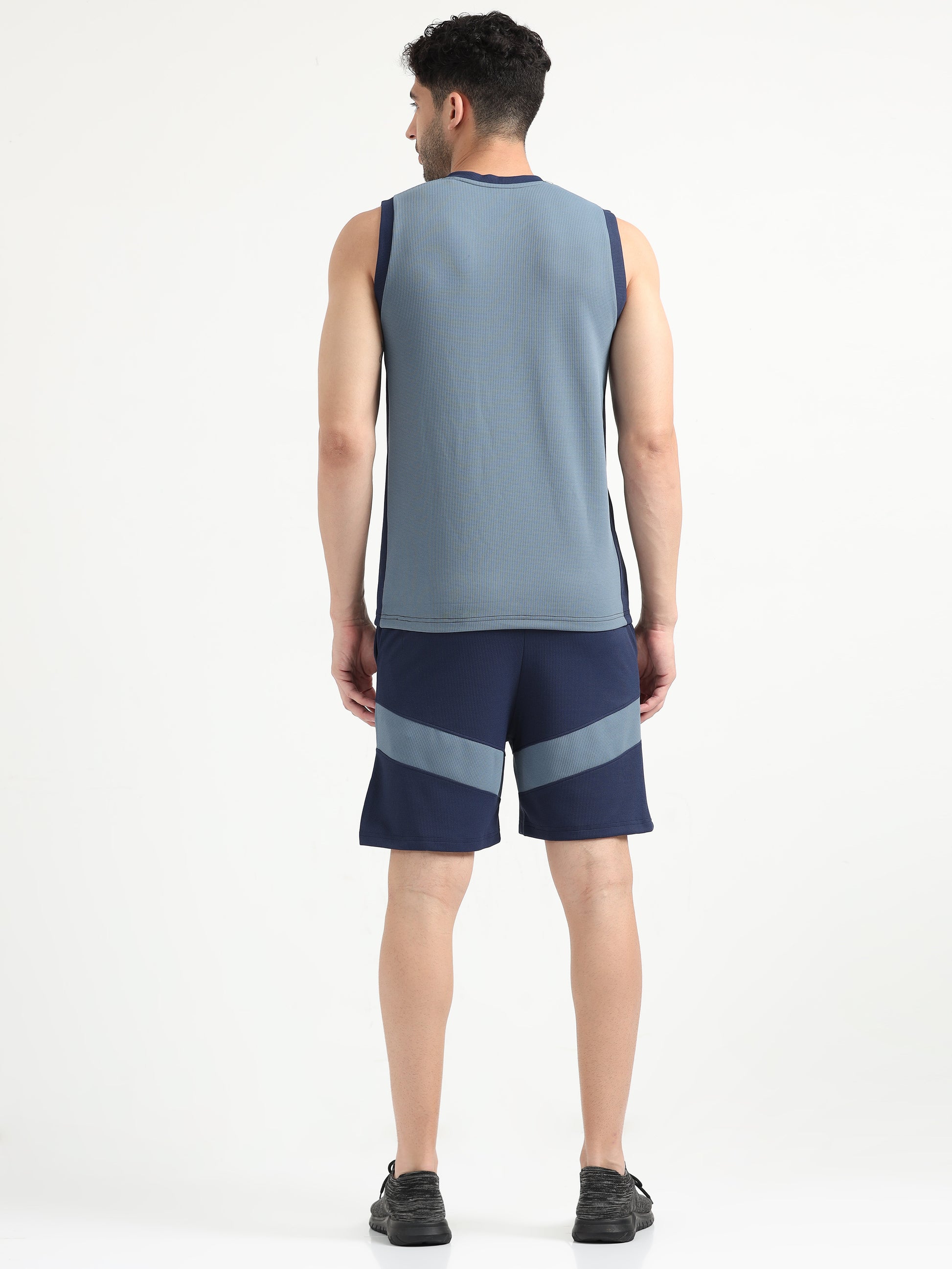 Dusk Blue Active Gym Co Ord Set For Men