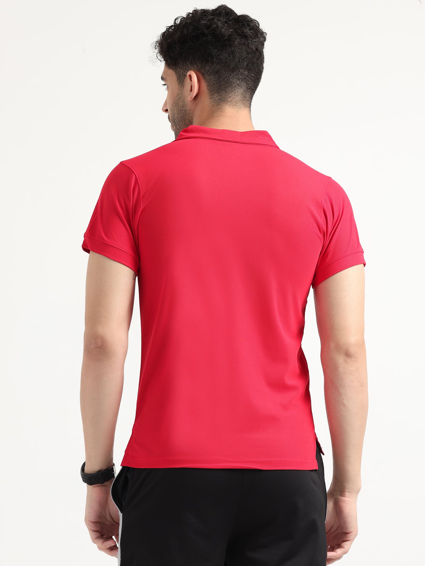 Charming Active Red Active Polo T Shirts For Men