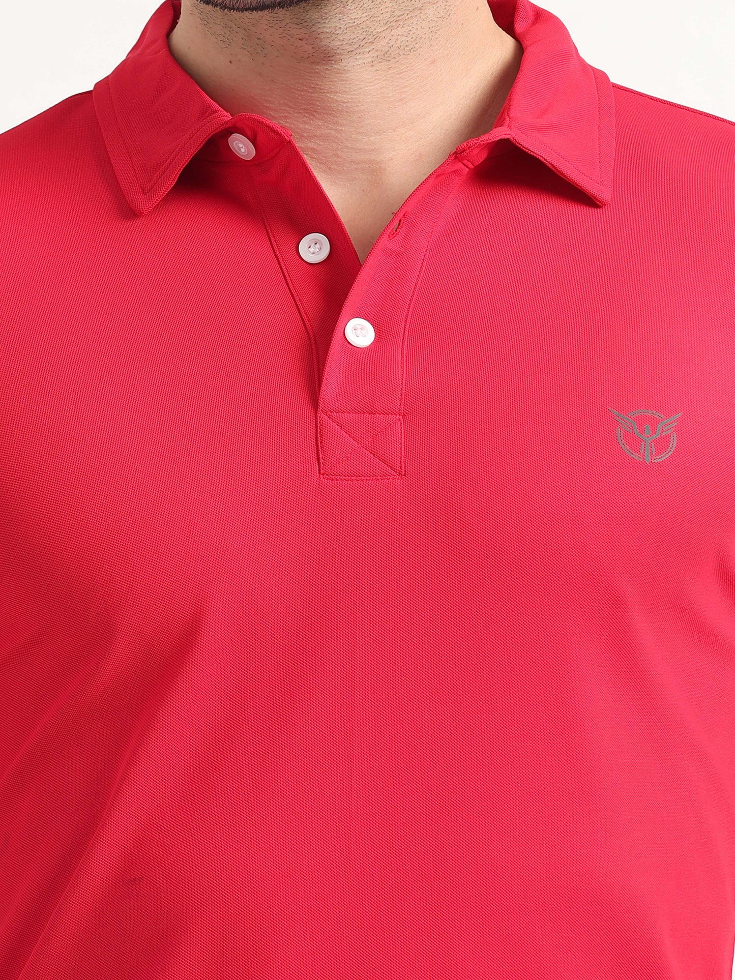 Charming Active Red Active Polo T Shirts For Men