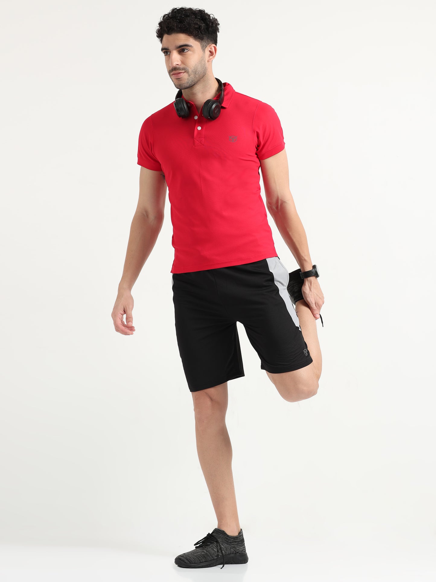 Charming Active Red Active Polo T Shirts For Men