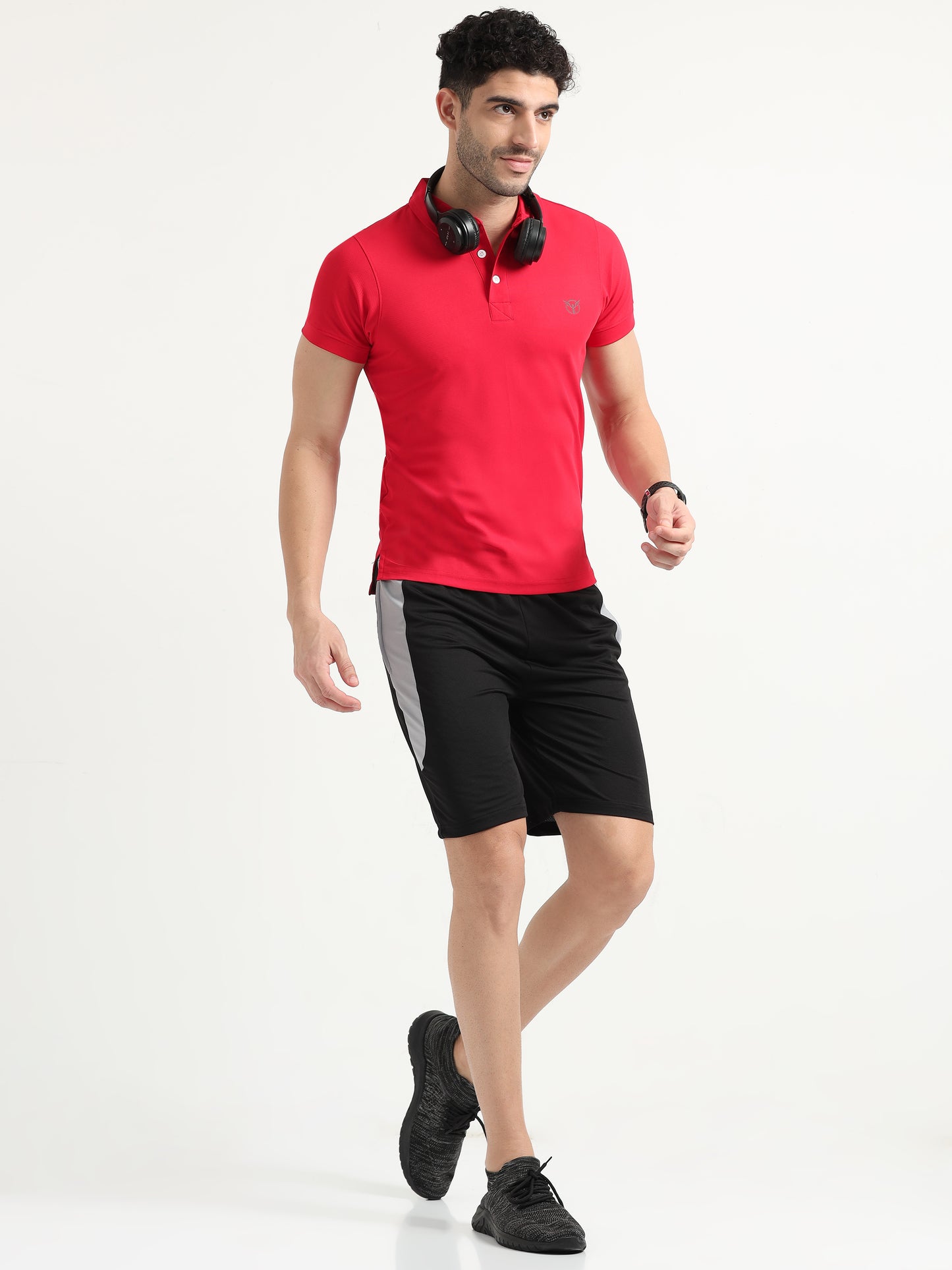 Charming Active Red Active Polo T Shirts For Men