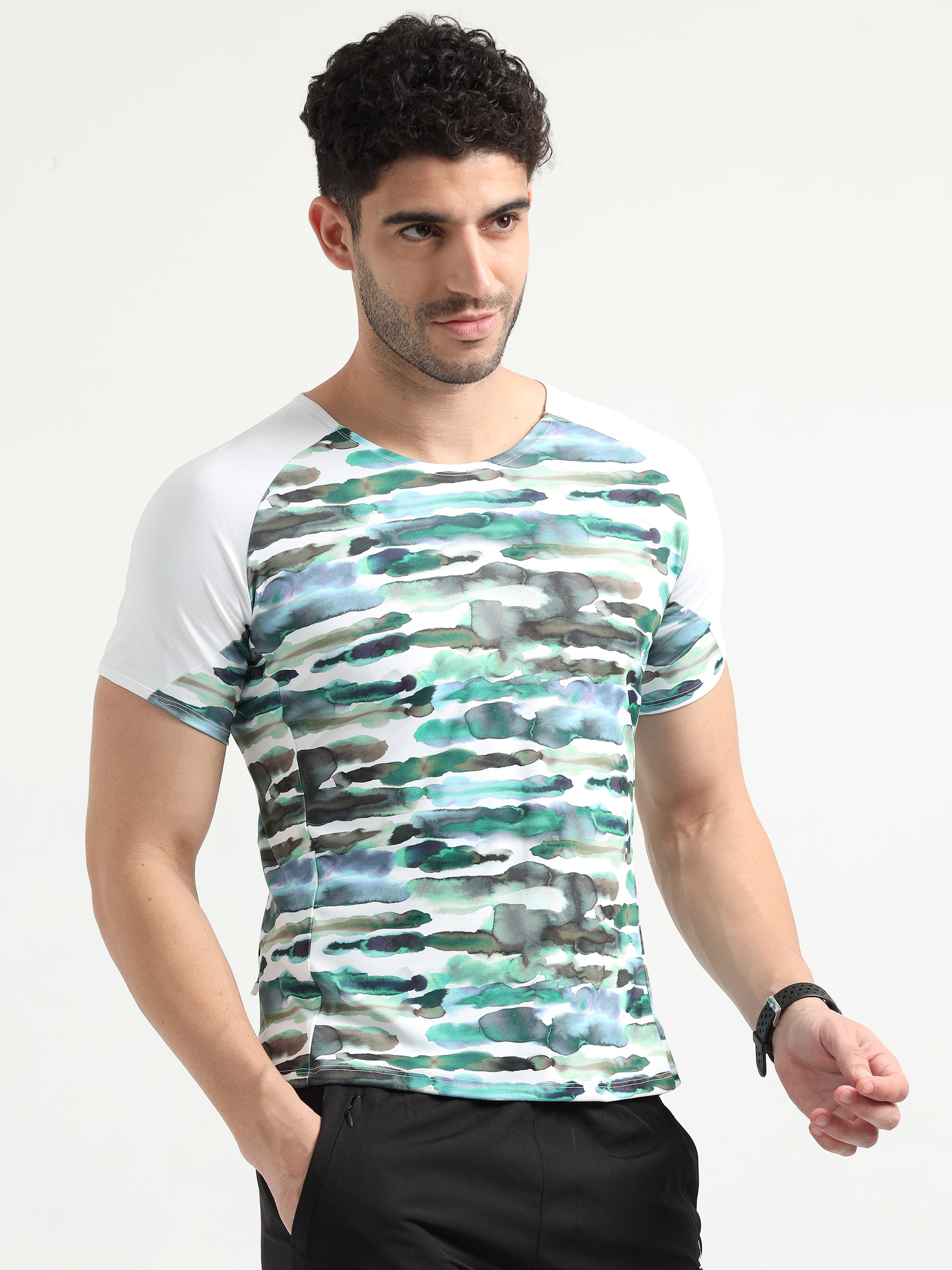 Nature Abstract Workout T Shirt Mens