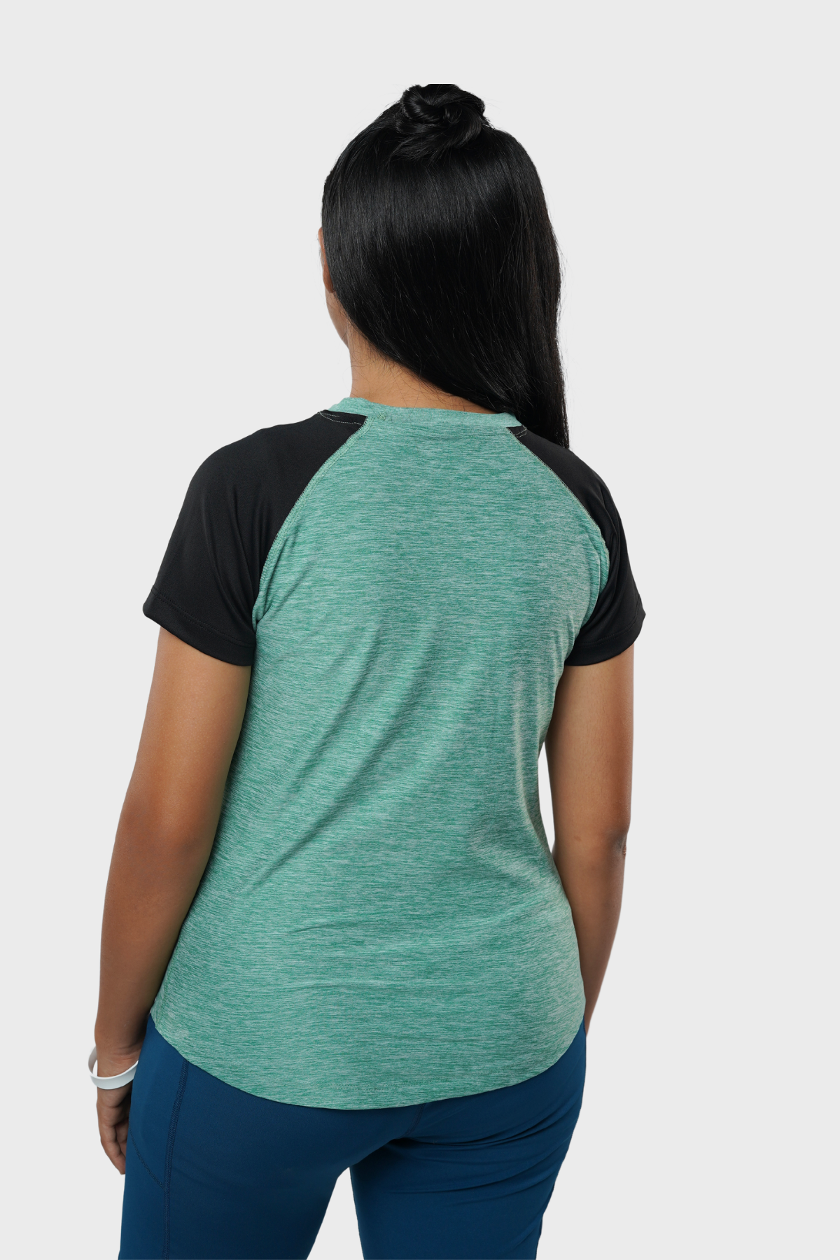 Green Active Raglan Sleeve T Shirt Womens