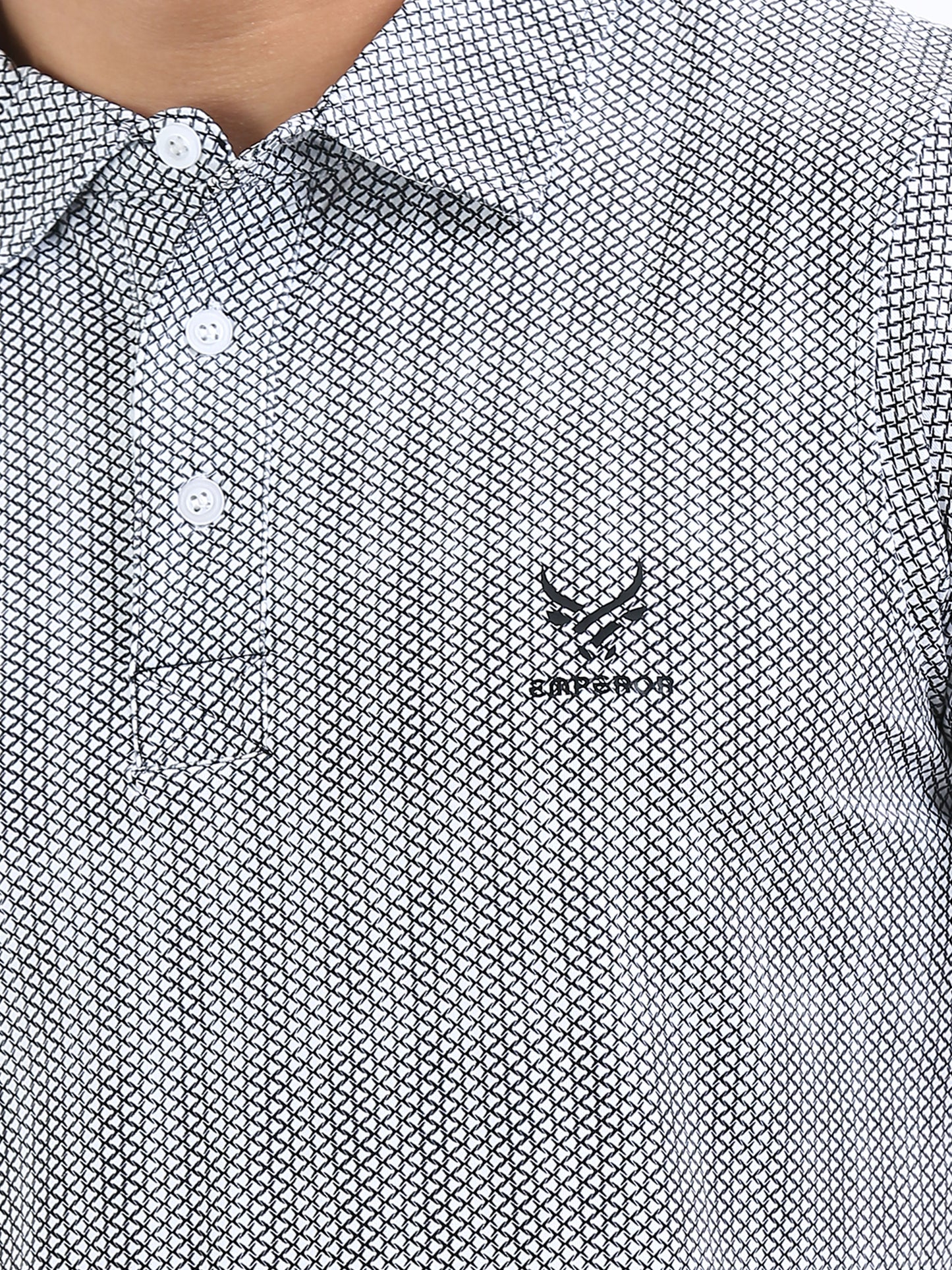 Men’s Metallic Arrow Textured Polo T-Shirt