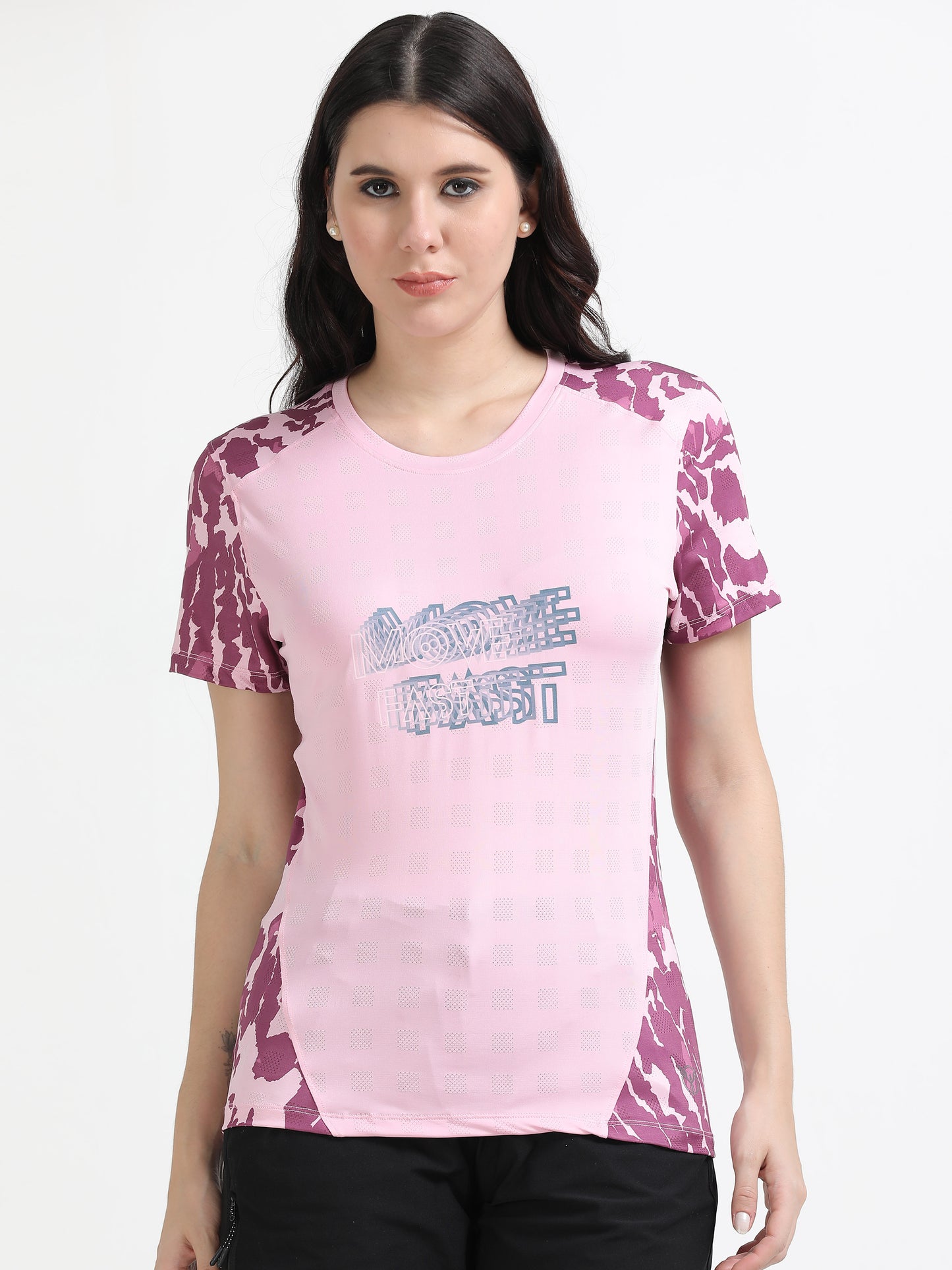 Cherry Camo Lumin Air Printed T-Shirt for Women