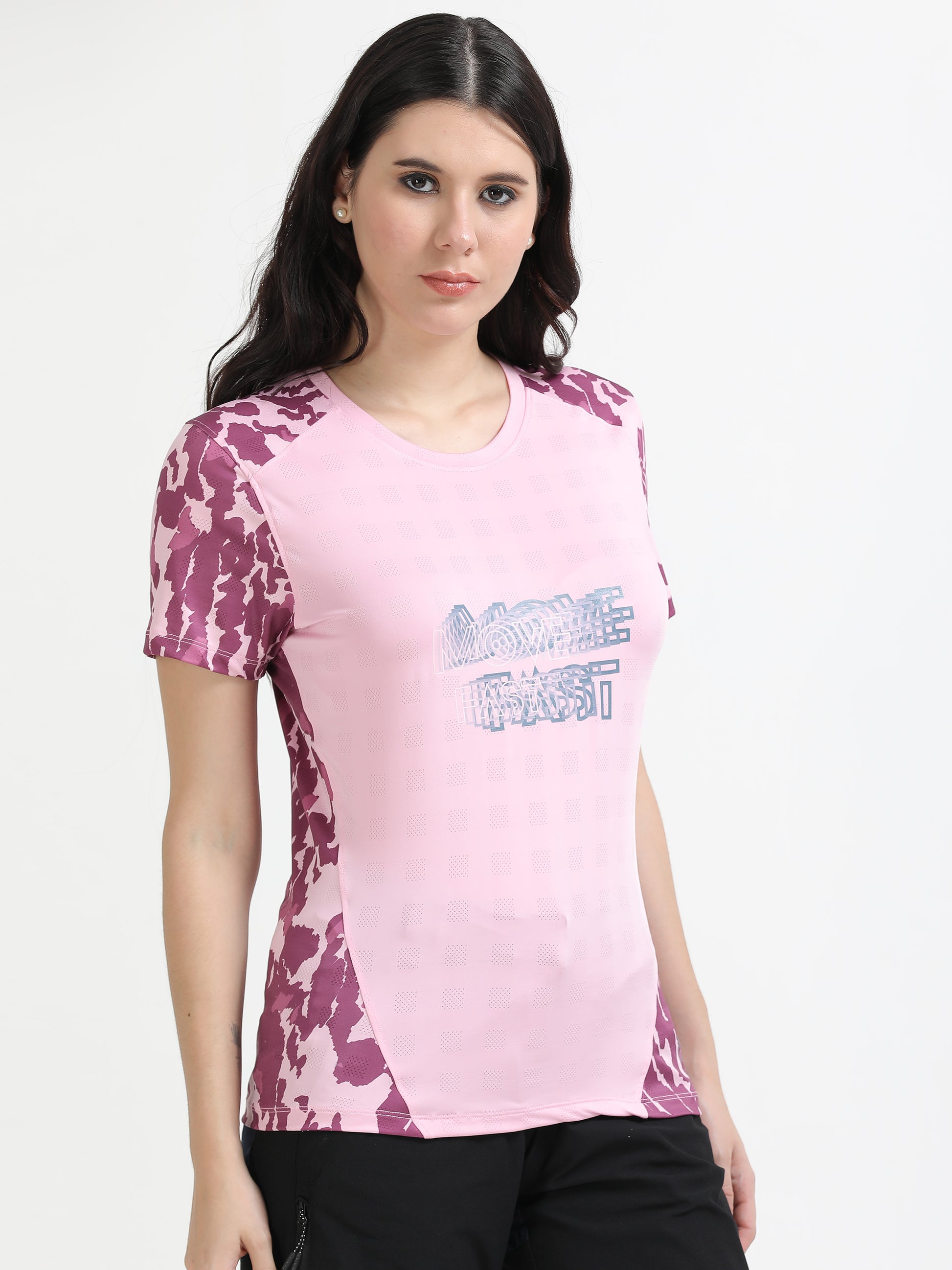 Cherry Camo Lumin Air Printed T-Shirt for Women