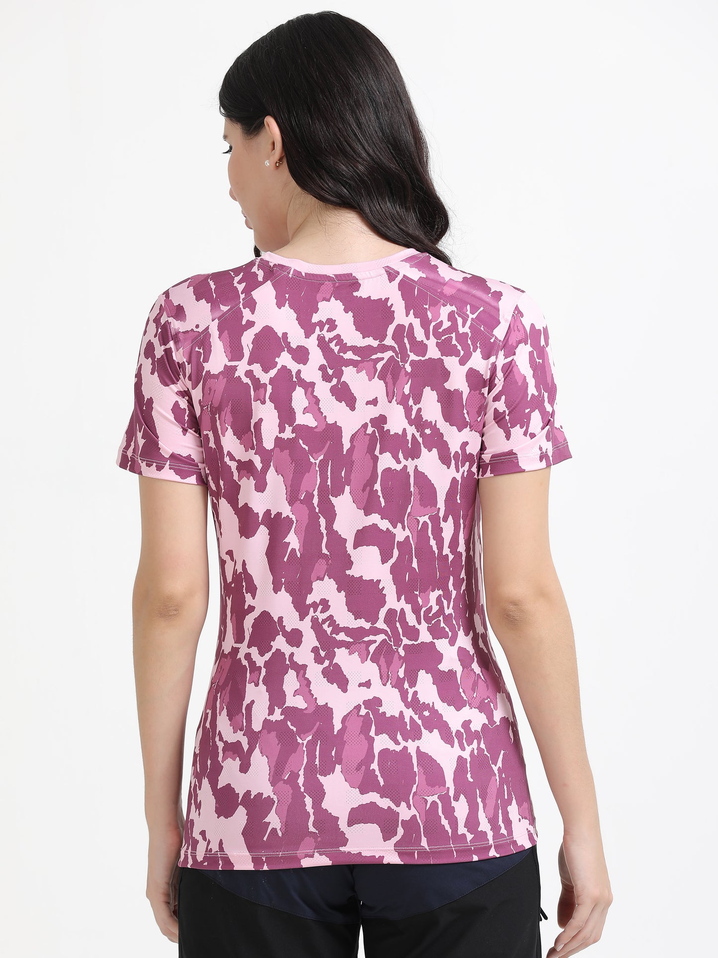 Cherry Camo Lumin Air Printed T-Shirt for Women