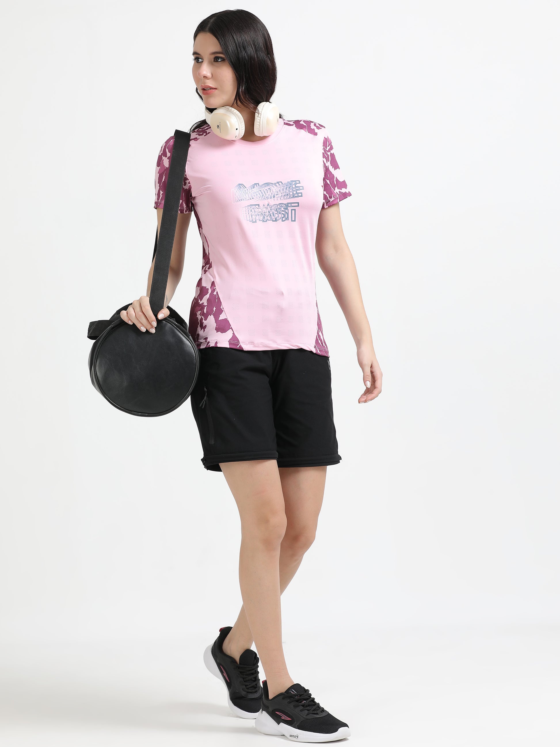 Cherry Camo Lumin Air Printed T-Shirt for Women