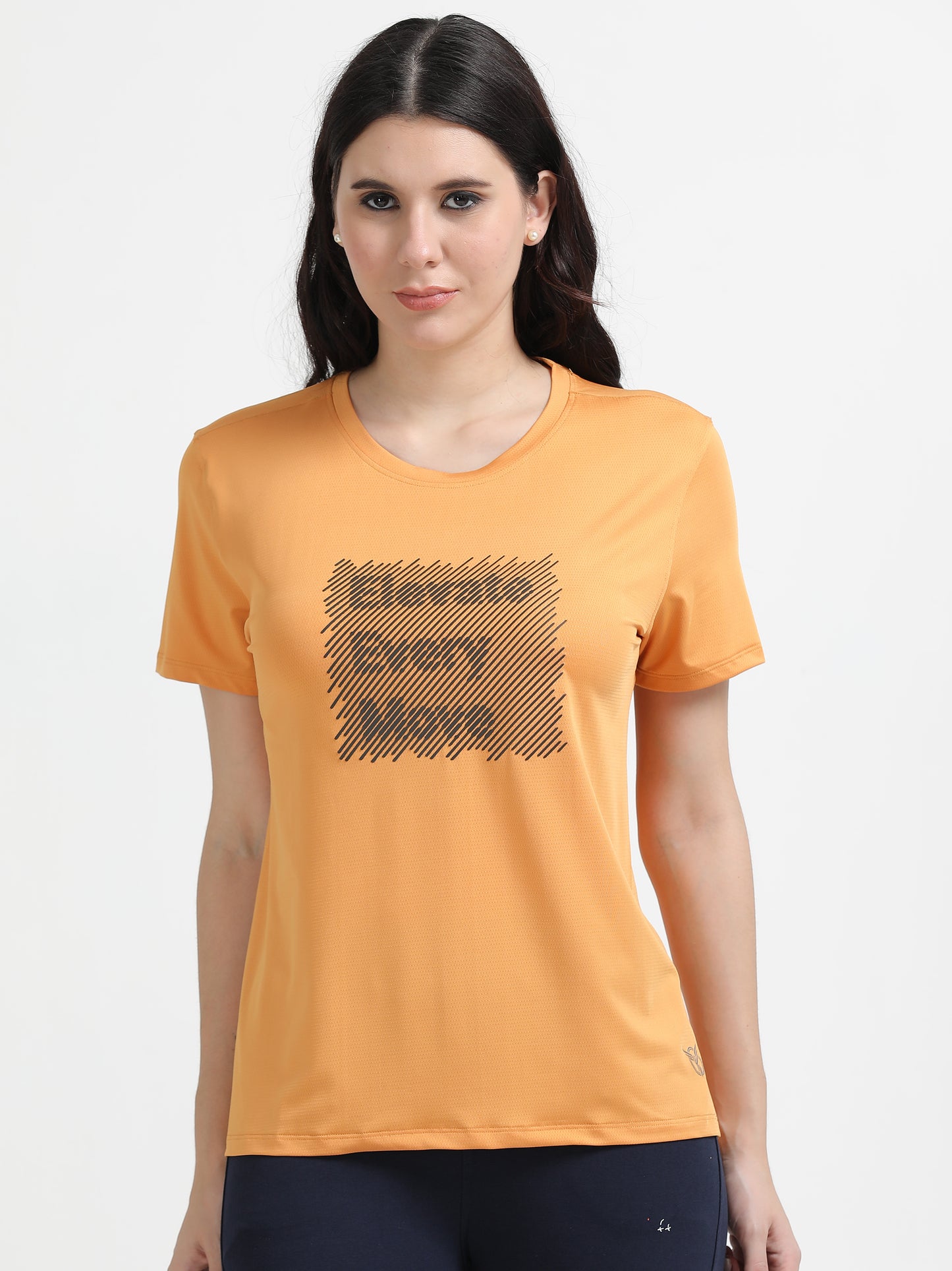  Apricot Endura Fit Print T-Shirt for Women