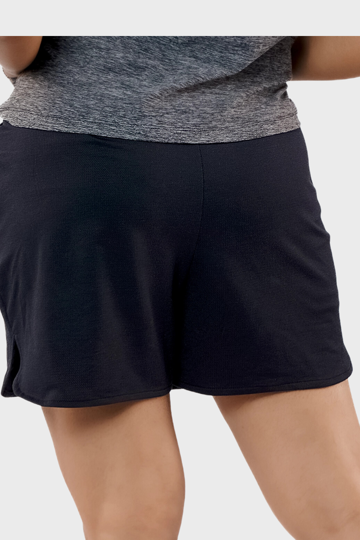 Womens Active Layered  Shorts- Crow Raven
