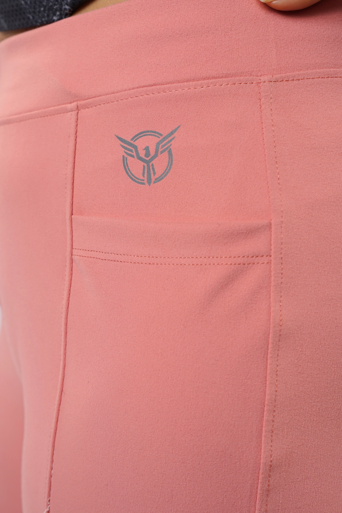 Peach Sports Track Pants For Ladies