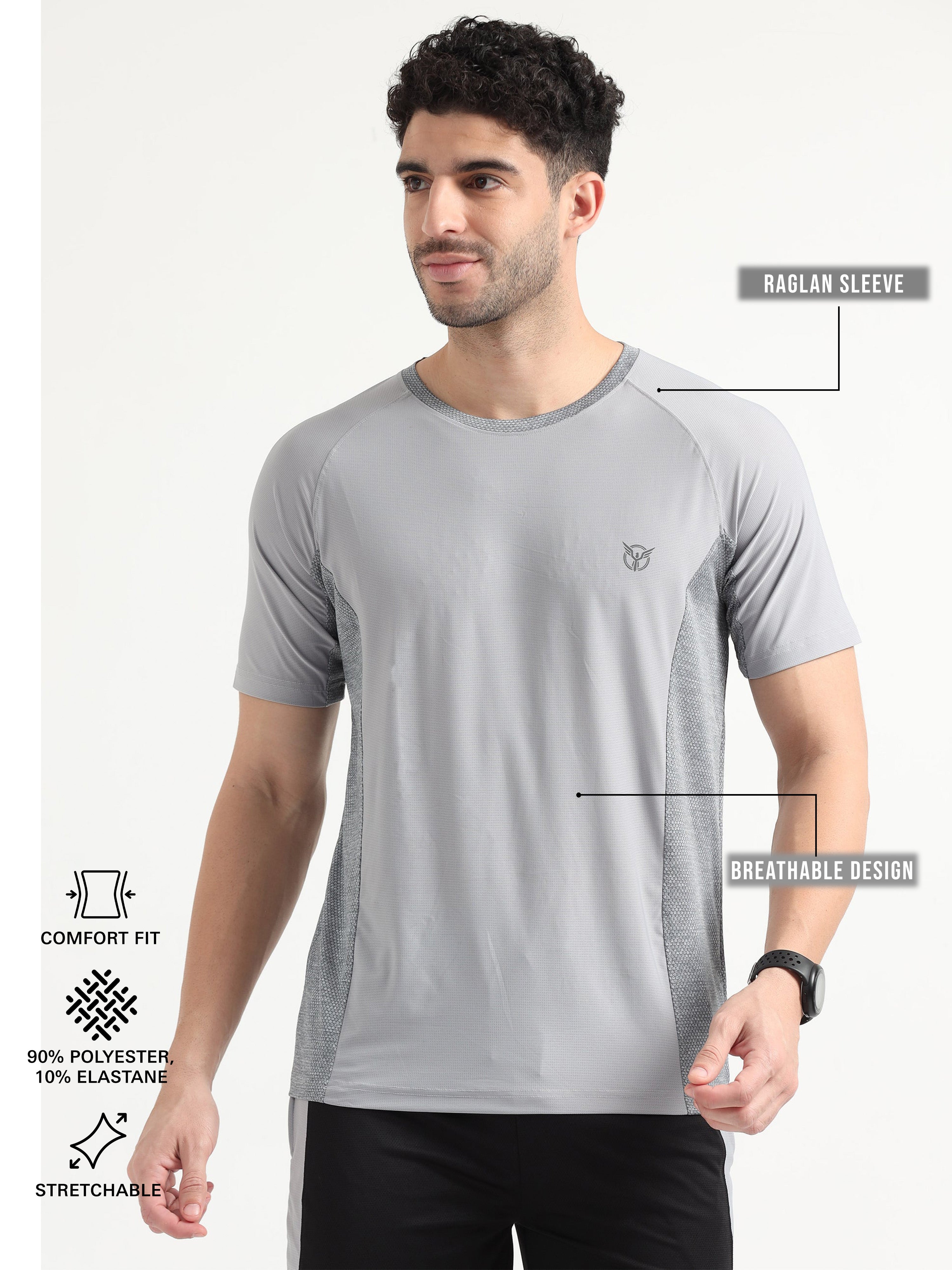 Fish Grey Active Men Tee