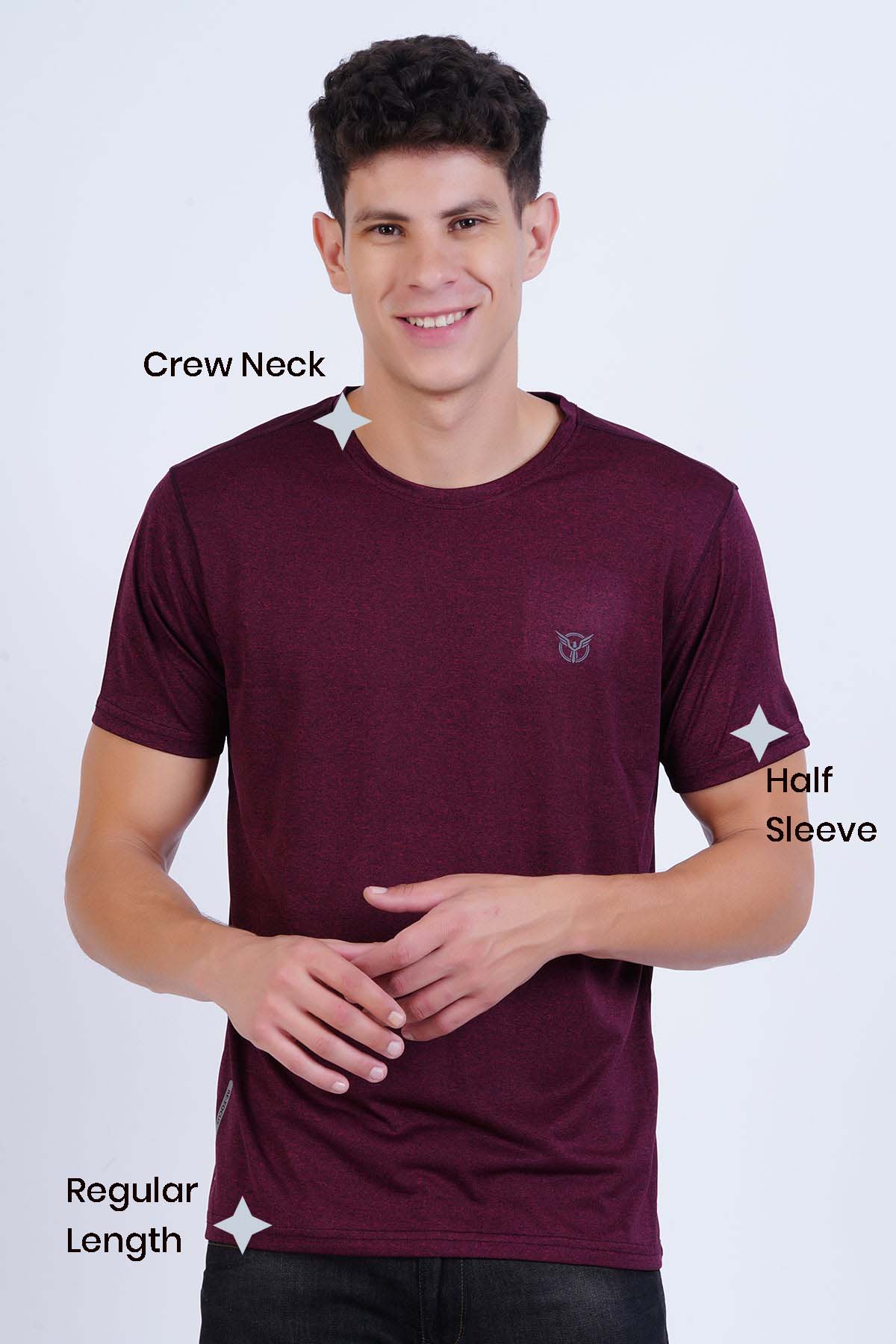 Performance Heather Crew Neck Tee