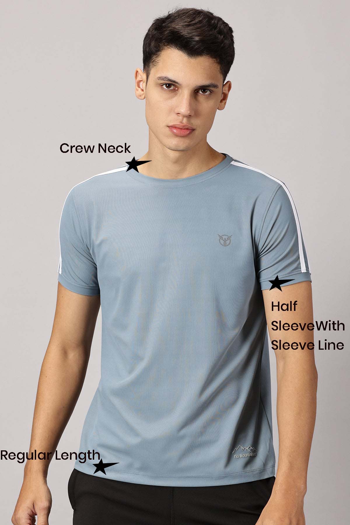 Men Performance Sleeve Line Tee