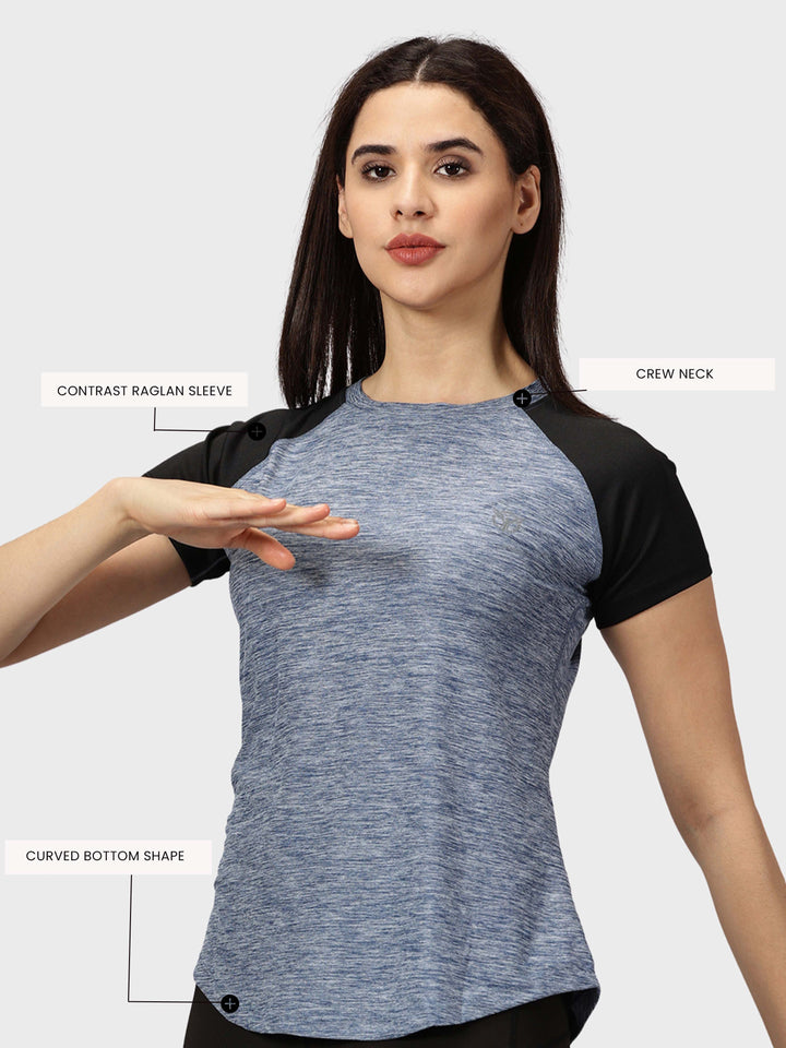 Young and Wild Printed Long T-shirt Raglan Sleeve Side Pocket For Women's main image 0
