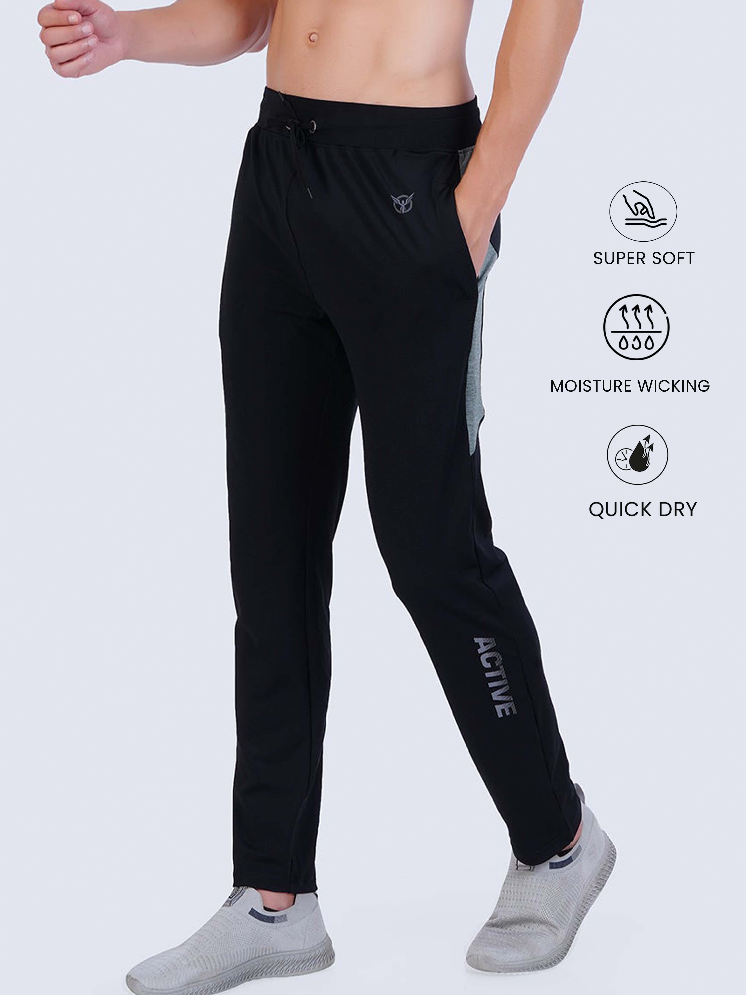 Mens gym track pants best sale