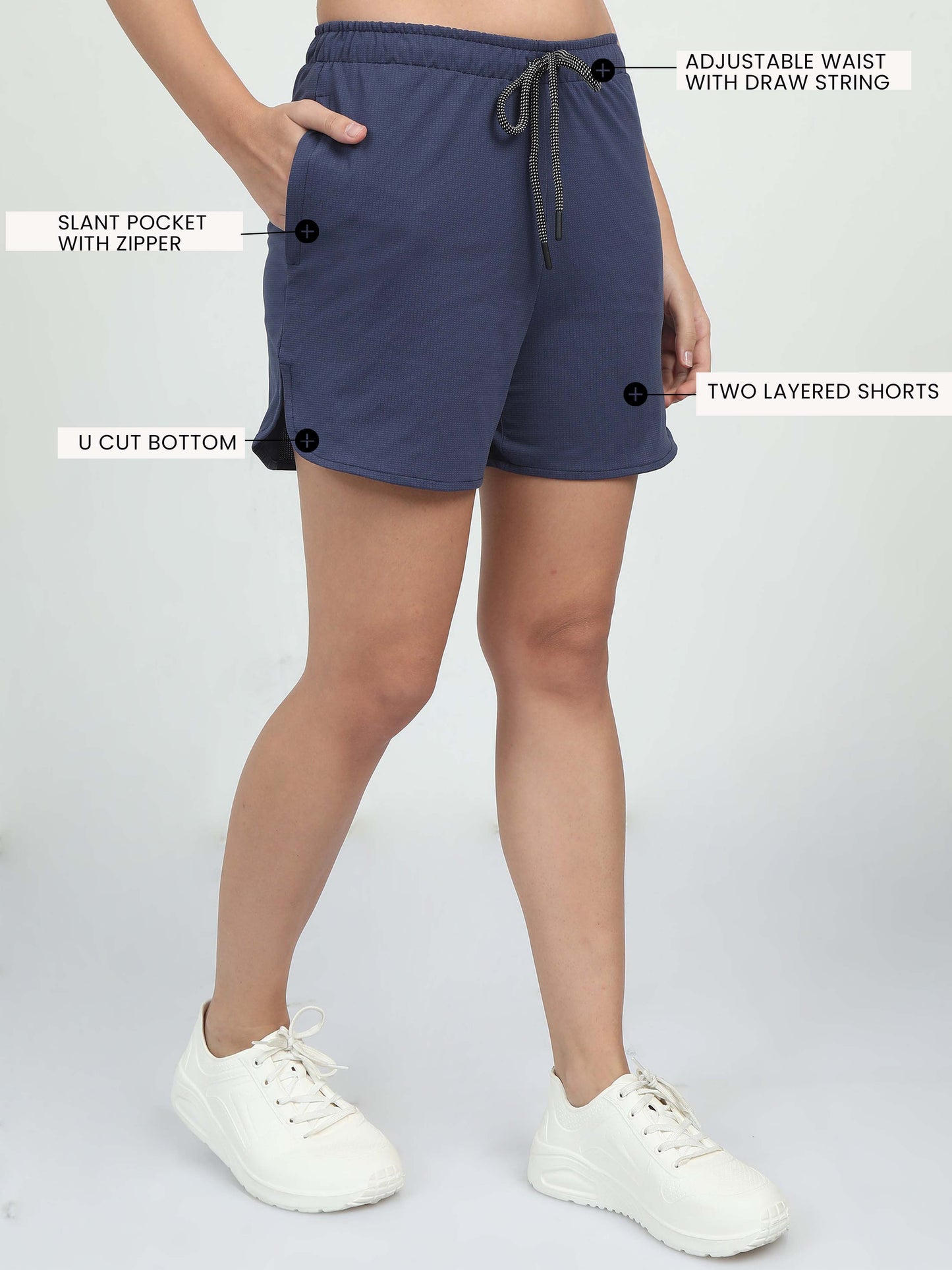 Navy Women Active Shorts