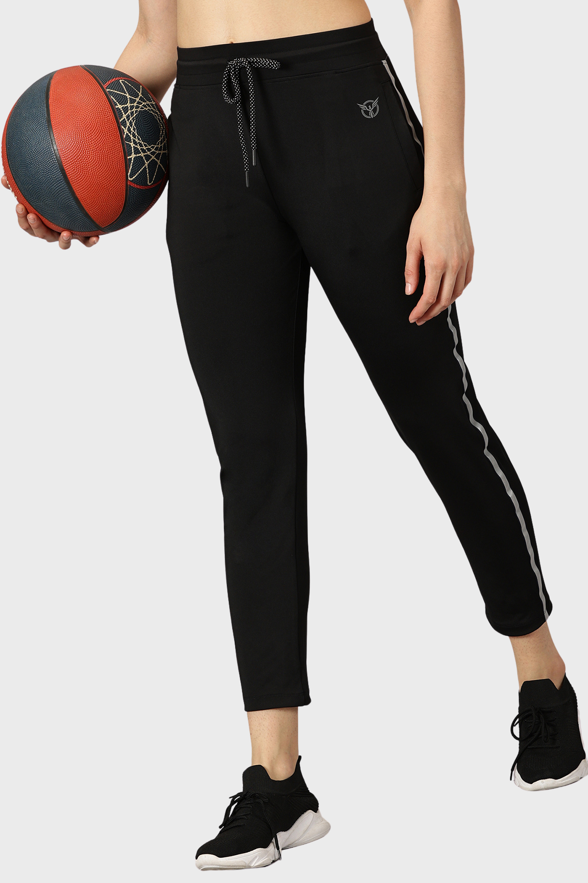 Black Sports Track Pants Womens