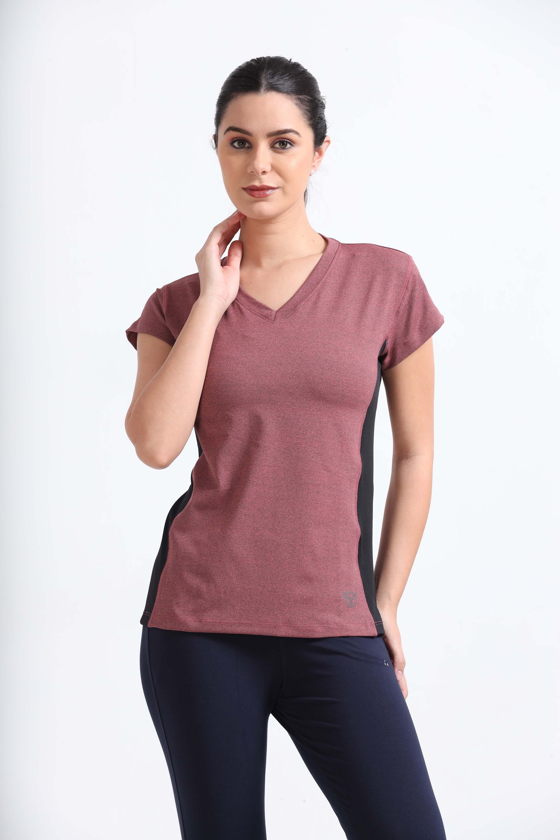  Peach Heather Sports Shirts For Womens