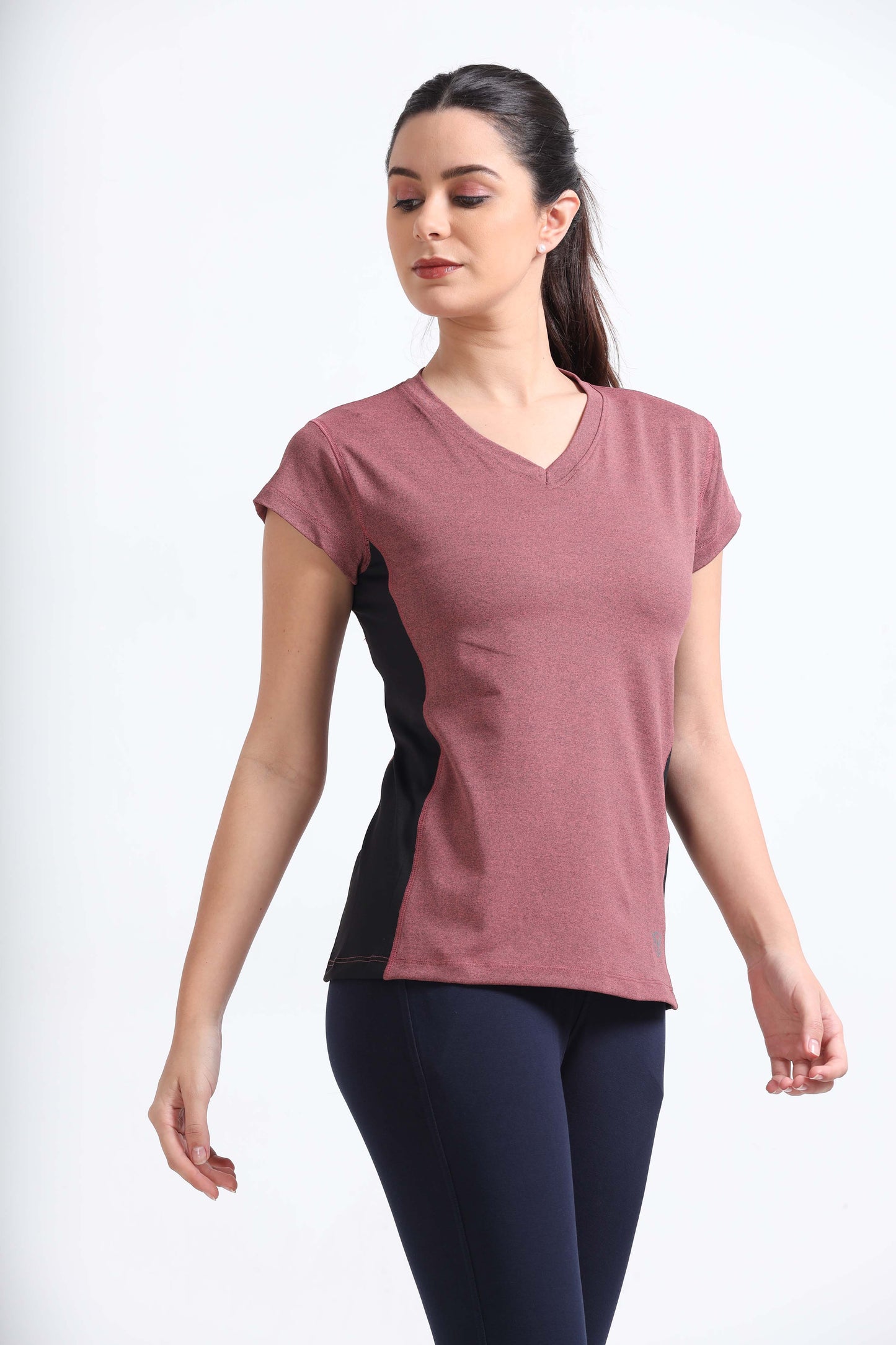  Peach Heather Sports Shirts For Womens