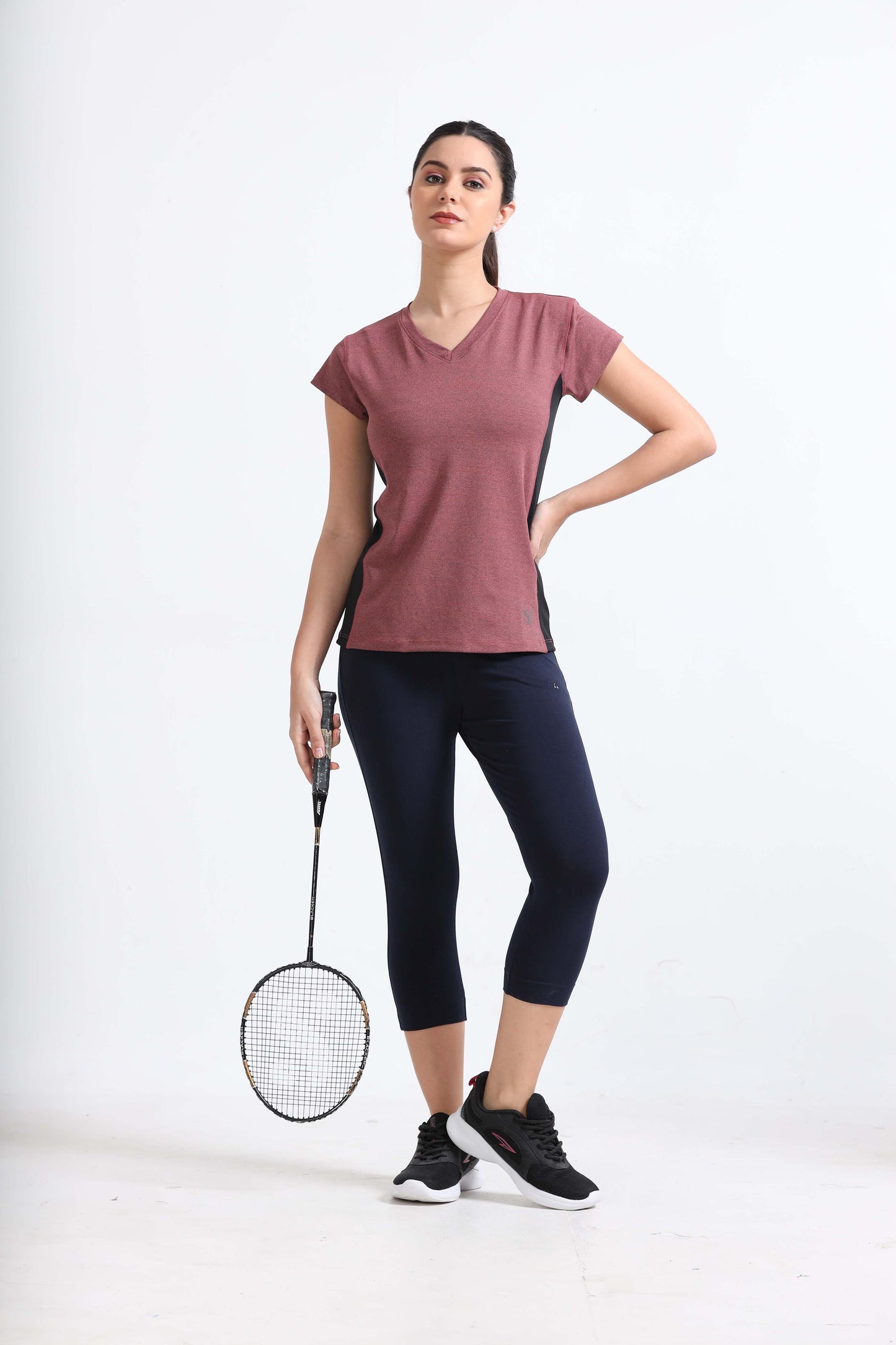  Peach Heather Sports Shirts For Womens