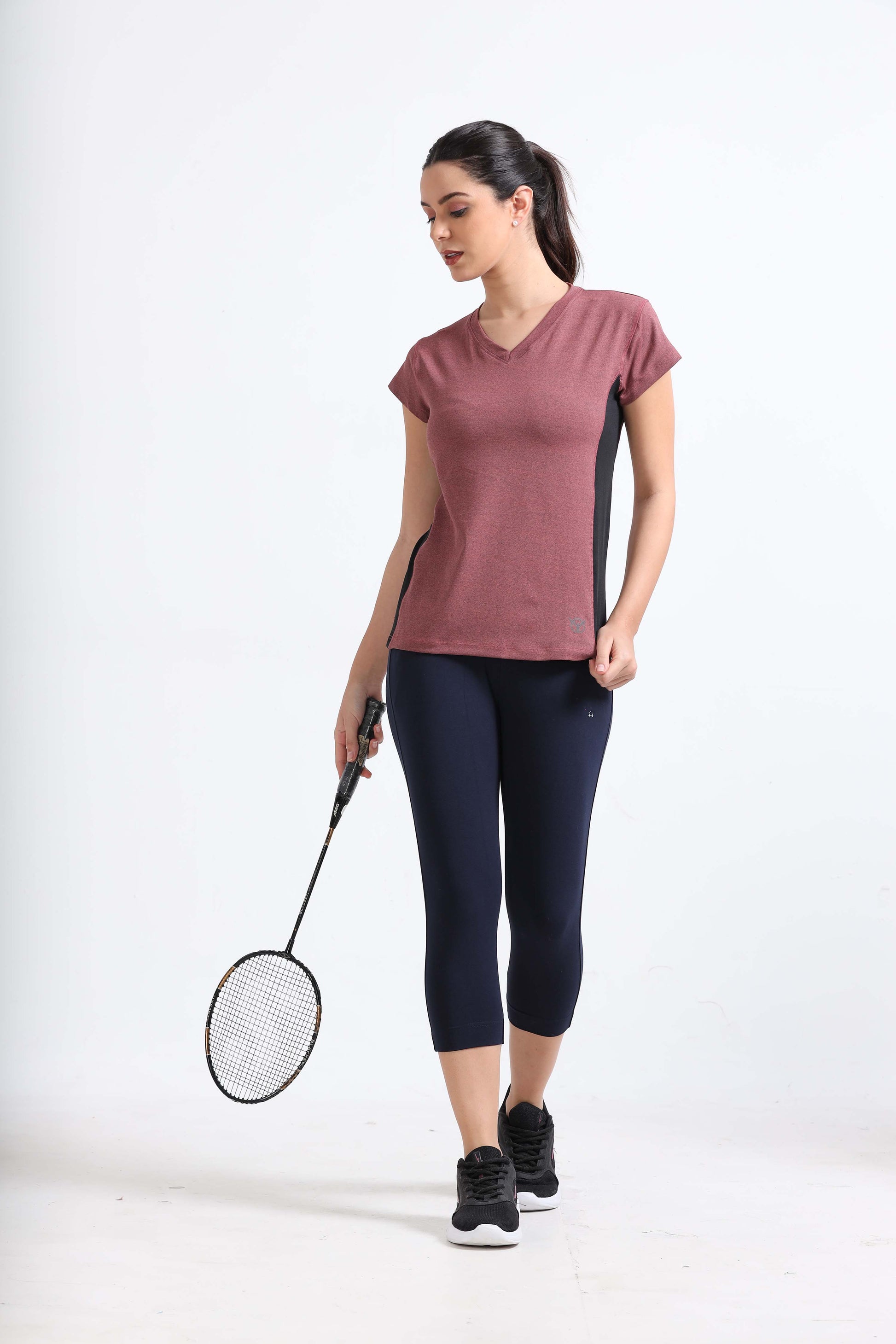  Peach Heather Sports Shirts For Womens