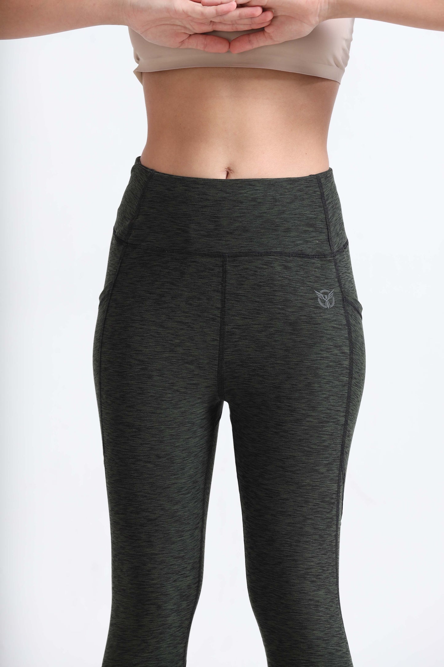  Olive Heather Gym Wear Pants For Women