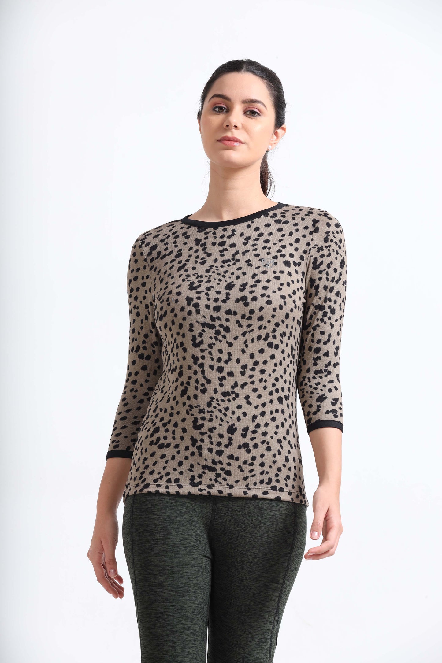  Leopard Gym T Shirts Full Sleeves For Women 