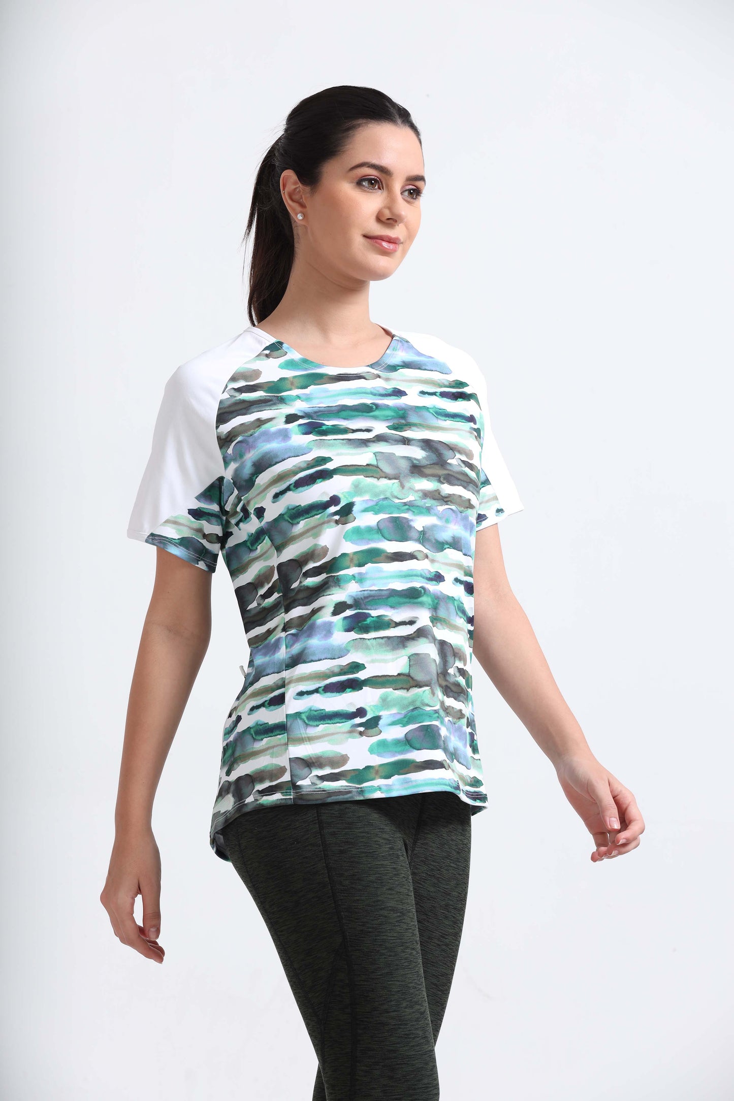 Nature Abstract Gym T Shirts For Women 